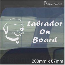 Labrador Dog On Board Sticker-Car,Van-Golden Retriever Window Sign